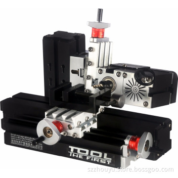 Big Power 60W Electroplated Mini Metal Horizontal Milling Machine for wood working model hobby